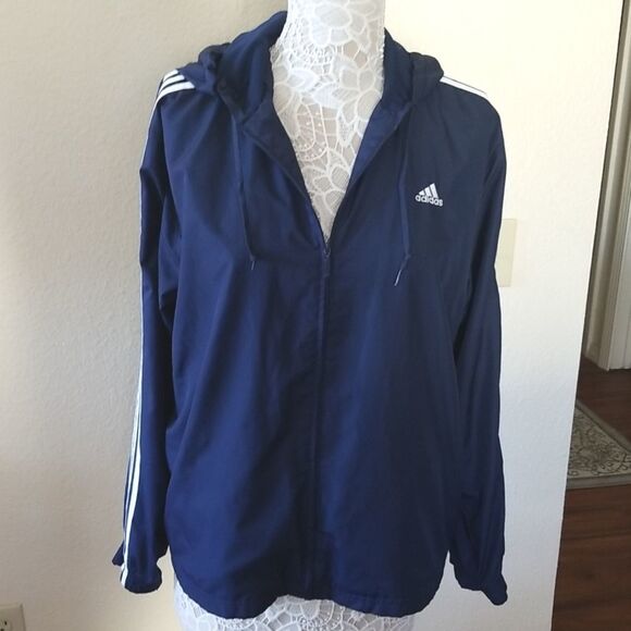 Adidas Hooded Windbreaker Jacket - Picture 1 of 4